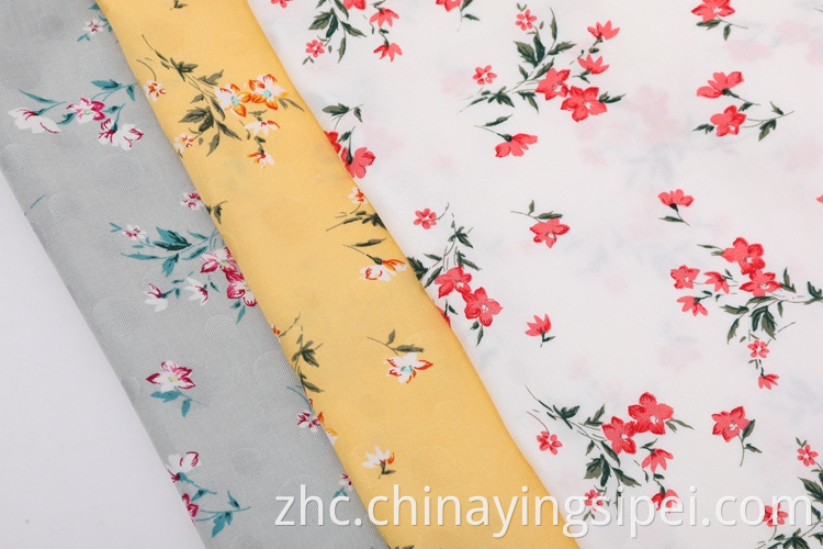 Floral Dress Jacquard Printed Rayon Fabric